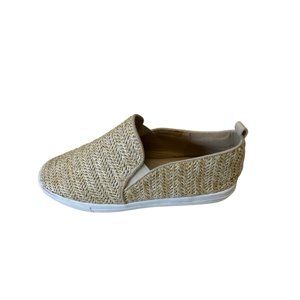 NICOLE MILLER New York Tonnille Woven Straw Slip-On Sneakers (Size 10)